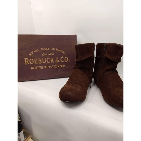 Women's Boots Roebuck And Co Slip Resistant Brown - Picture 2 of 10